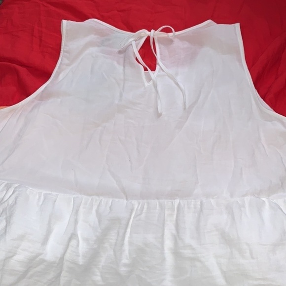 (2X)- Ava & Viv Women's Plus Size Sleeveless Colorblock Tiered Dress - Picture 4 of 9